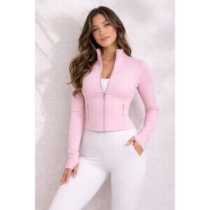 LULULEMON DEFINE JACKET  CROPPED NULU PINK HAZE SIZE 4 RARE